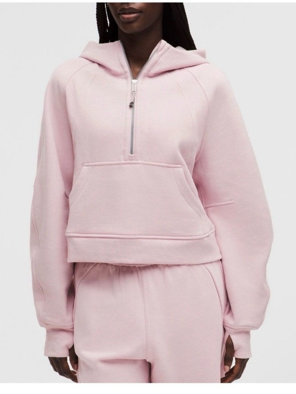 lululemon Scuba Half-Zip Hoodie Sweatshirt Rare Strawberry Milkshake